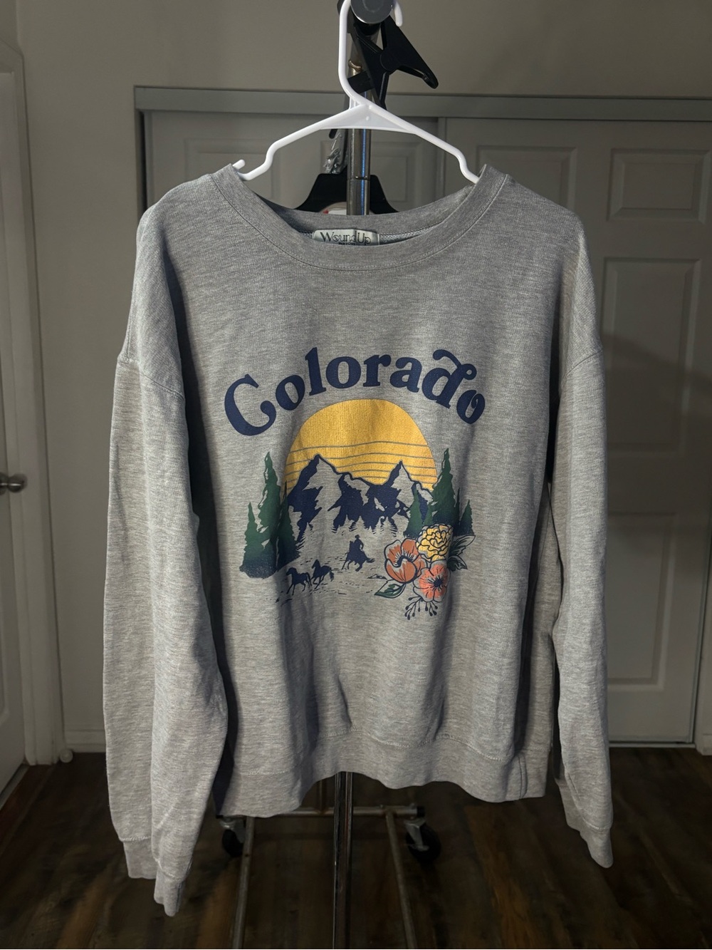 Wound Up Light Gray Pullover Sweatshirt